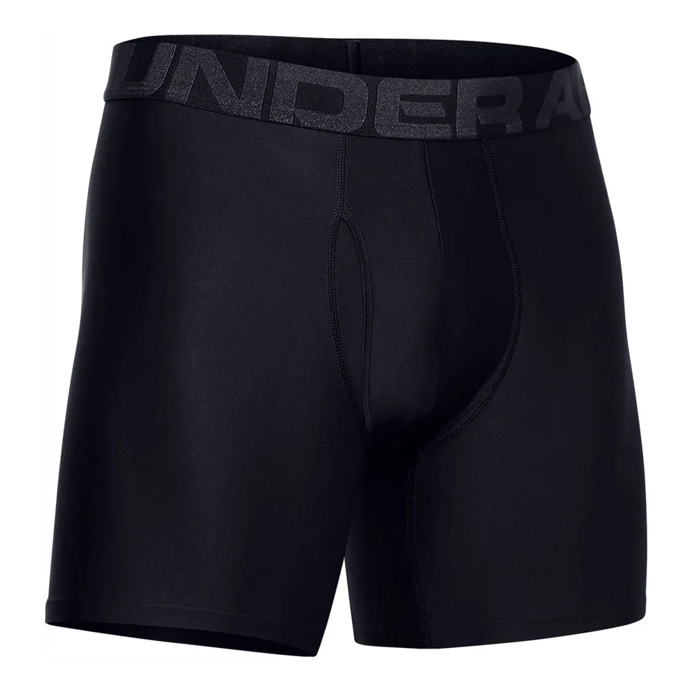 Under Armour Tech 6" Men's Black Boxer Briefs - 2 Pack sold by Pro Hockey Life product image thumbnail 2