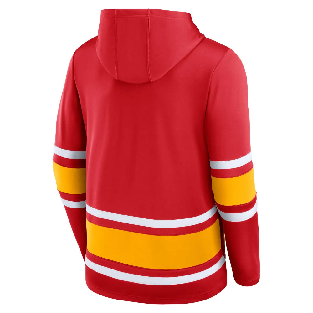 Calgary Flames Puck Deep Long Sleeve Pullover Hoodie Red sold by Pro Hockey Life product image thumbnail 2