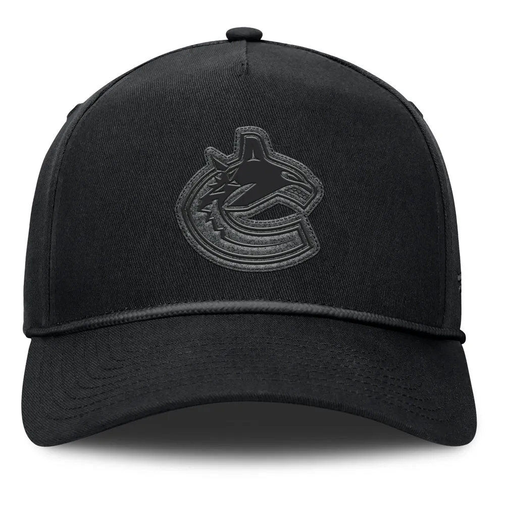 Fanatics Vancouver Canucks A-Frame Black Snapback Hat sold by Pro Hockey Life product image thumbnail 2