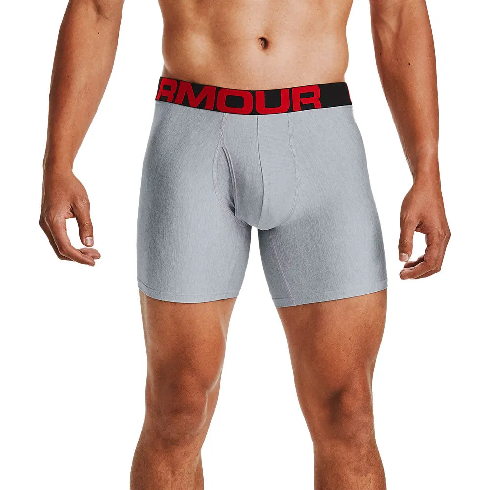 Under Armour Tech 6" Men's Grey Boxer Briefs - 2 Pack sold by Pro Hockey Life product image thumbnail 3