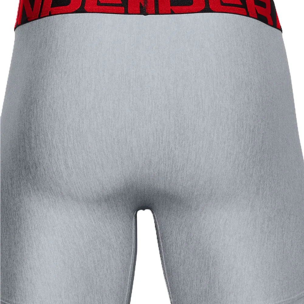Under Armour Tech 6" Men's Grey Boxer Briefs - 2 Pack sold by Pro Hockey Life product image thumbnail 2
