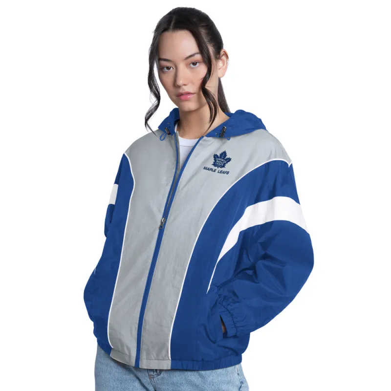 Starter Toronto Maple Leafs Quarterback Women's Blue Full Zip Jacket made by Starter