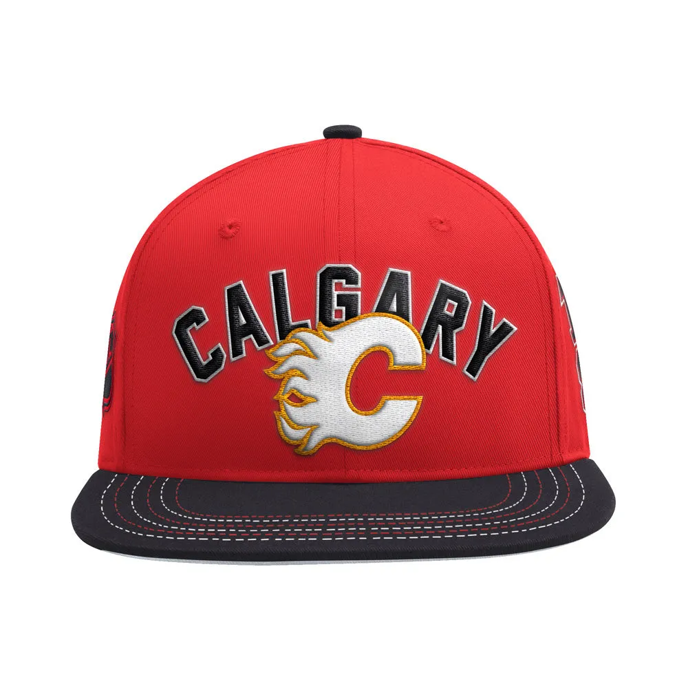 Starter Calgary Flames Locker Room Red Snapback Hat sold by Pro Hockey Life product image thumbnail 2