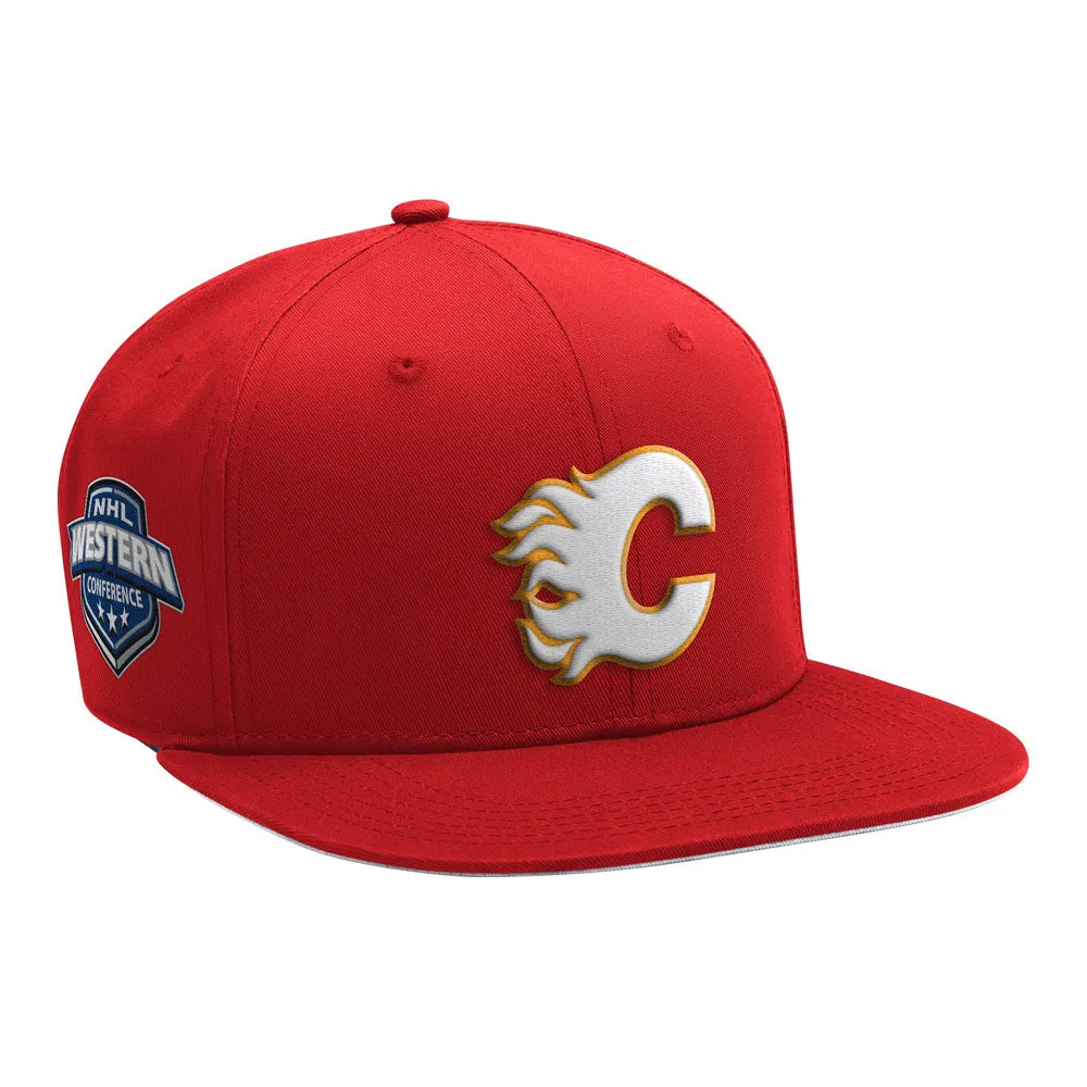 Starter Calgary Flames Team Classic Red Snapback Hat sold by Pro Hockey Life product image thumbnail 3