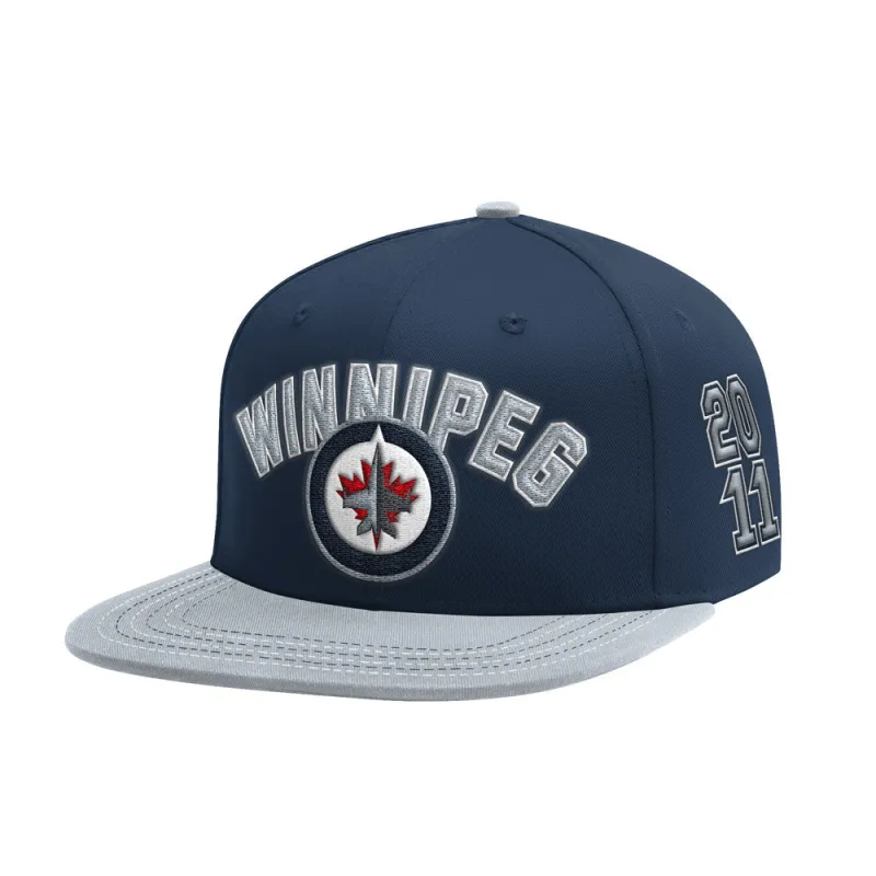 Starter Winnipeg Jets Locker Room Navy Snapback Hat made by Starter