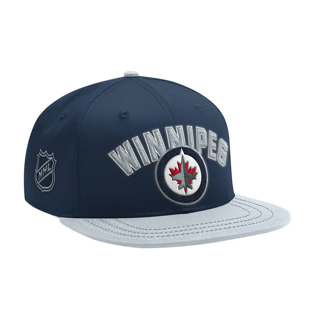 Starter Winnipeg Jets Locker Room Navy Snapback Hat sold by Pro Hockey Life product image thumbnail 3
