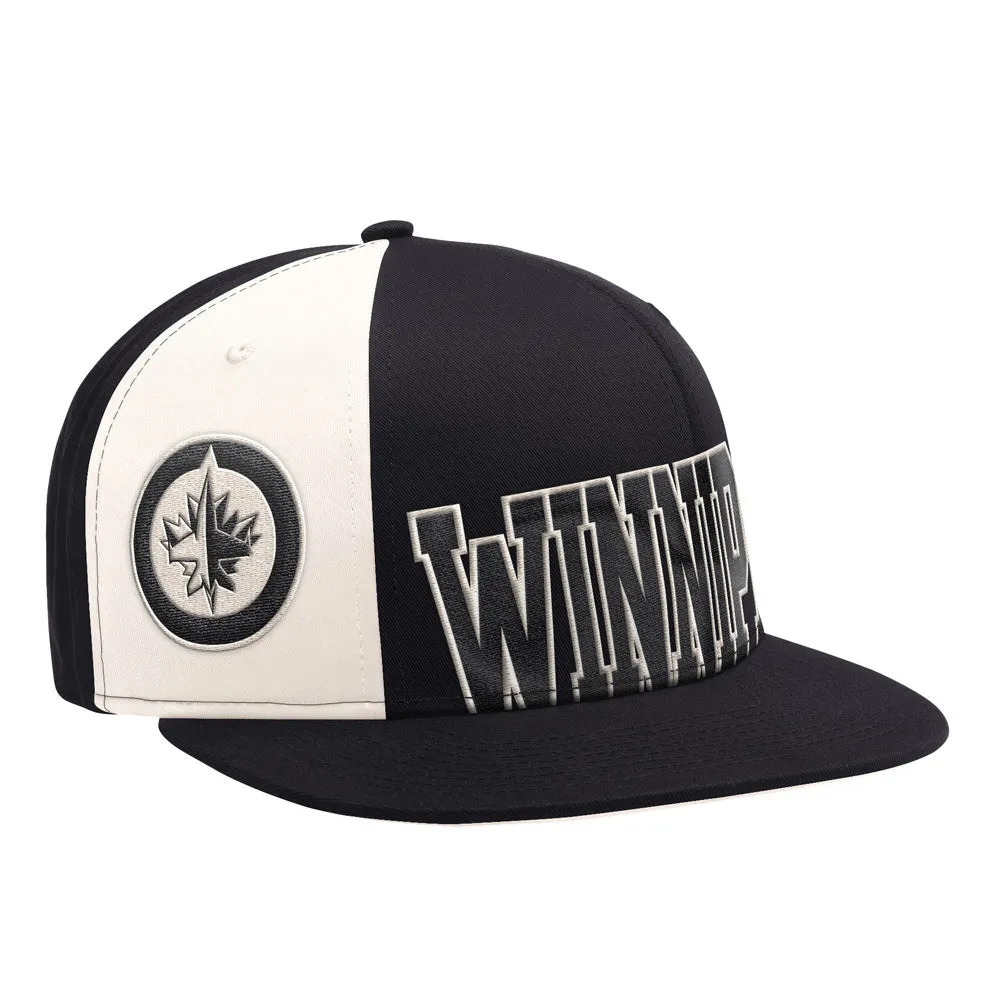 Starter Winnipeg Jets Offset Black Snapback Hat sold by Pro Hockey Life product image thumbnail 3