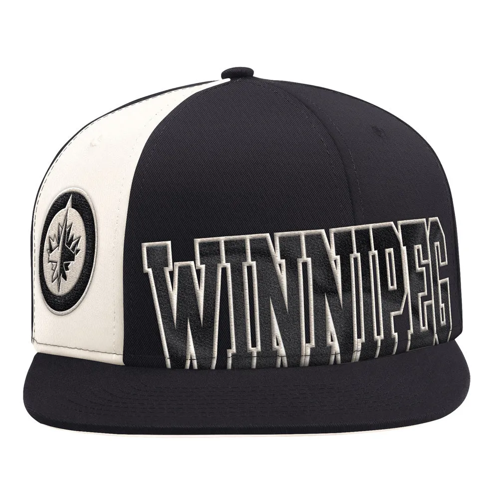 Starter Winnipeg Jets Offset Black Snapback Hat sold by Pro Hockey Life product image thumbnail 2
