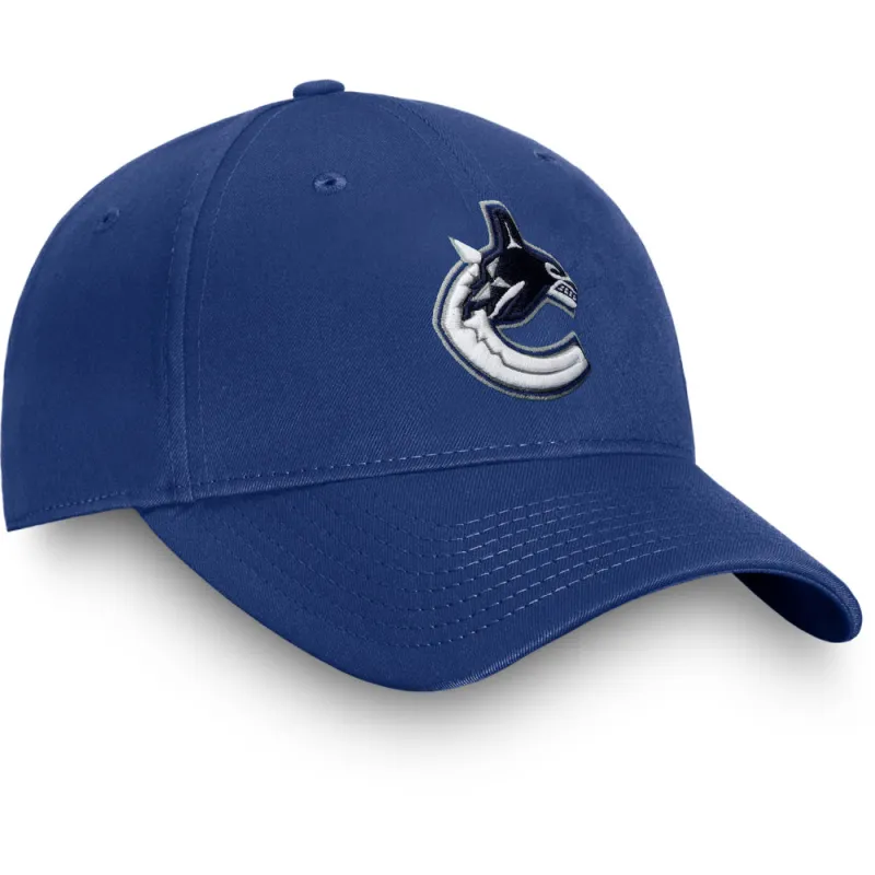 Vancouver Canucks Primary Logo Hat Blue Cobalt made by Fanatics