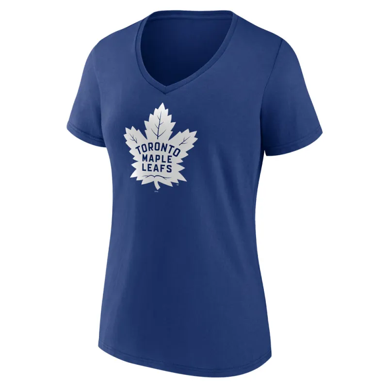 Fanatics Toronto Maple Leafs Primary Logo Women's Blue T Shirt made by Fanatics
