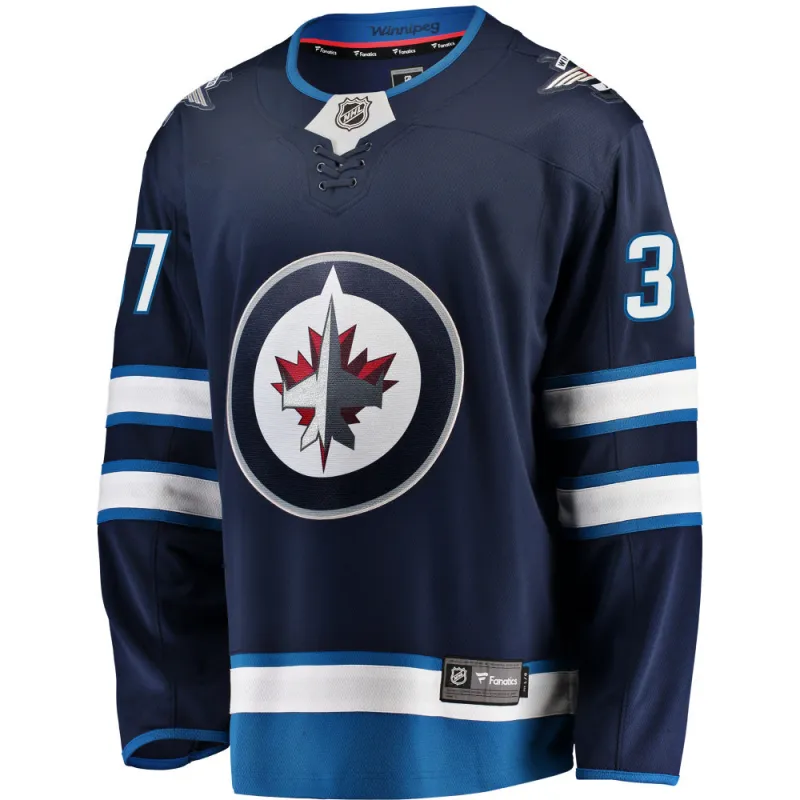 Winnipeg Jets Breakaway Player Jersey Connor Hellebuyck Navy made by Fanatics