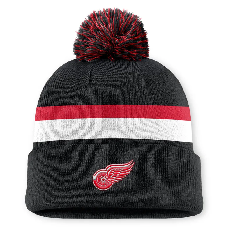 Detroit Red Wings Rink 13 Cuffed Pompom Beanie made by Fanatics