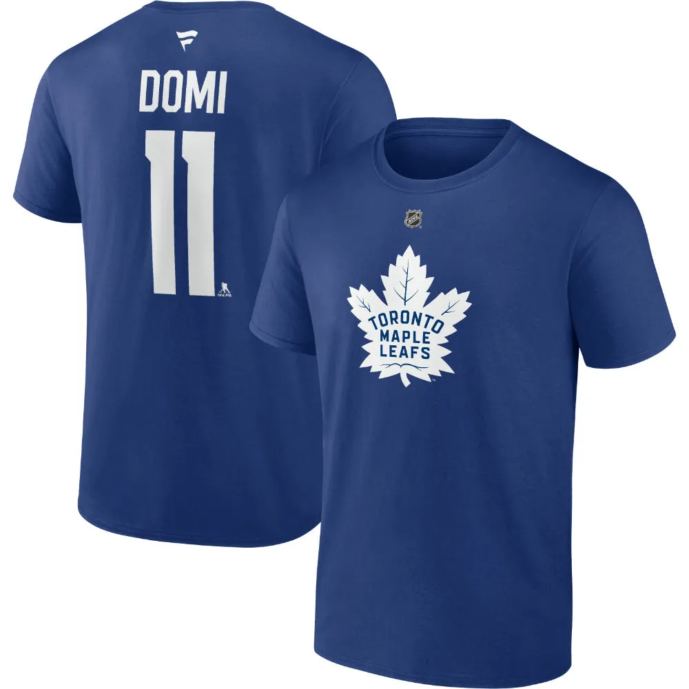 Fanatics Toronto Maple Leafs Max Domi Name And Number Blue T Shirt sold by Pro Hockey Life product image thumbnail 3