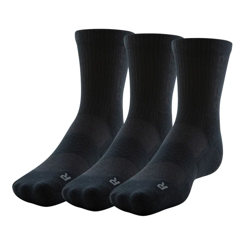 Under Armour 3Maker Men's Black Mid Crew Socks - 3 Pack made by Under Armour