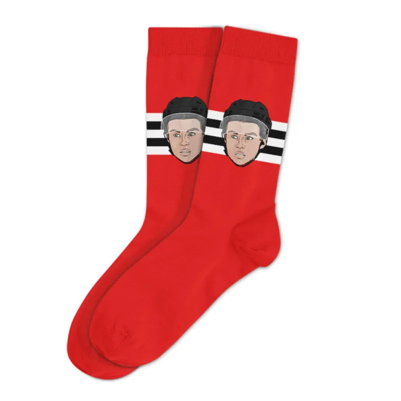 Major League Socks Chicago Blackhawks Connor Bedard Socks made by Pro Hockey Life