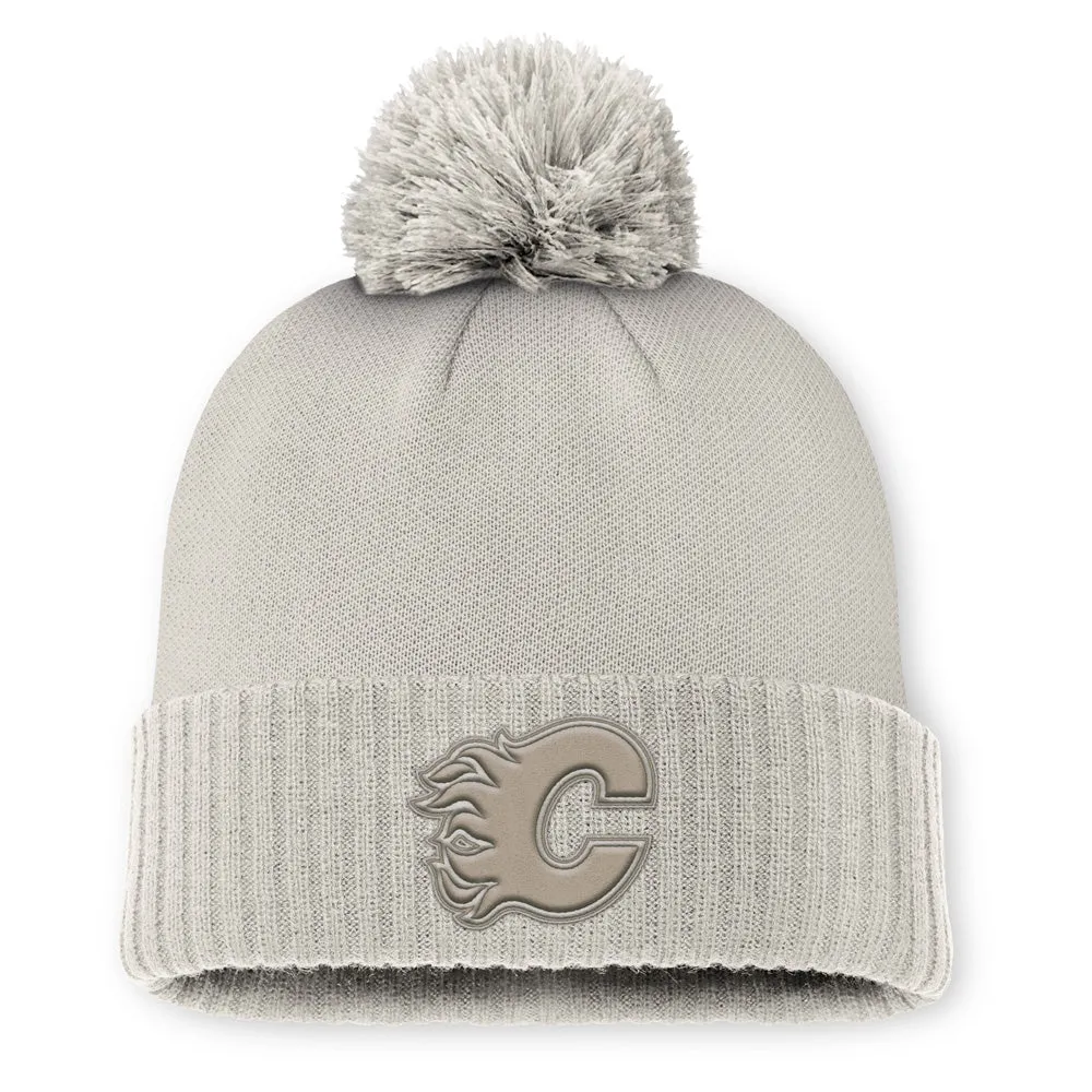 Calgary Flames Acrylic Cuffed Beanie With Pompom sold by Pro Hockey Life product image thumbnail 2