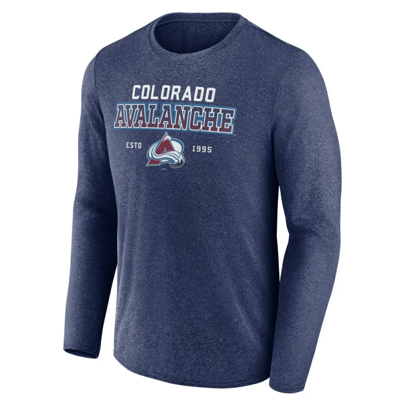 Avalanche Long Sleeve Crew Neck Tee Navy Blue made by Fanatics