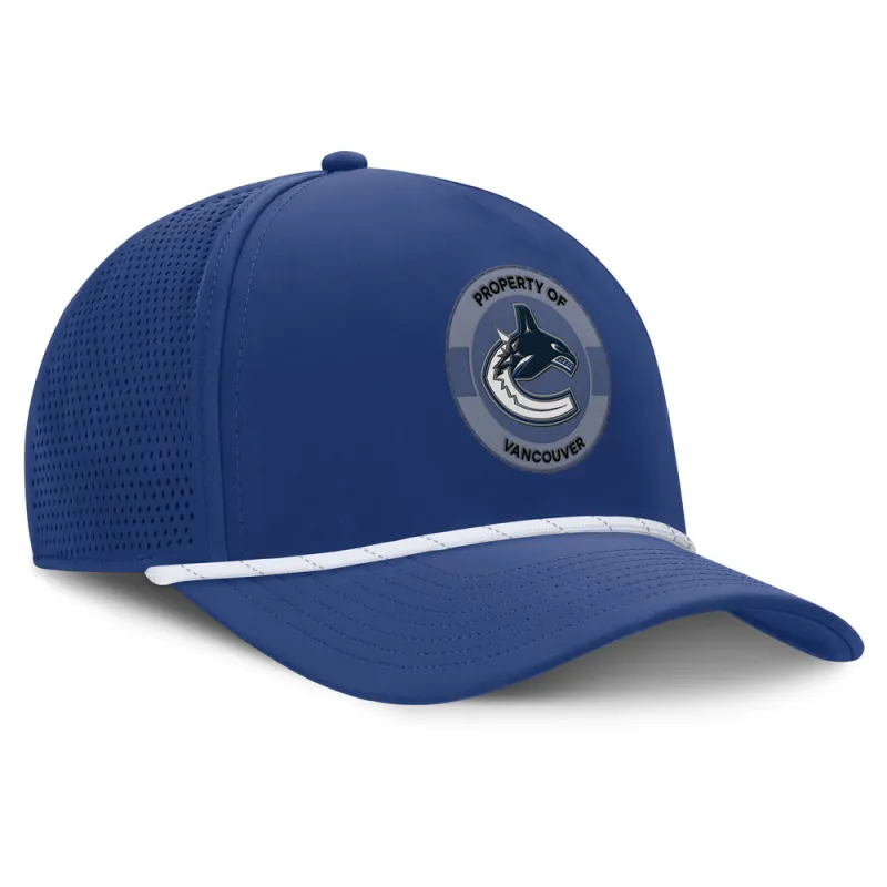 Vancouver Canucks Rink 1 Adjustable 5 Panel Rope Hat made by Fanatics