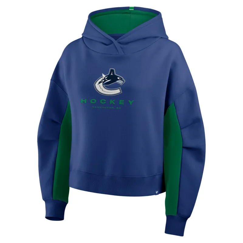 Vancouver Canucks Fleece Pullover Blue Hoodie made by Fanatics