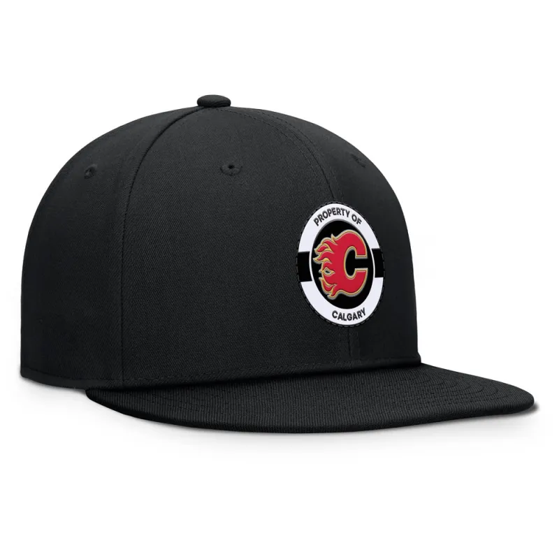 Calgary Flames Train 2 Square Adjustable Hat made by Fanatics