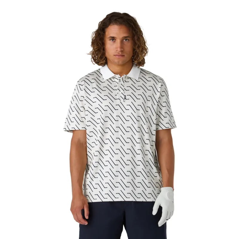 CCM Golf Adult Printed White Polo Shirt made by CCM