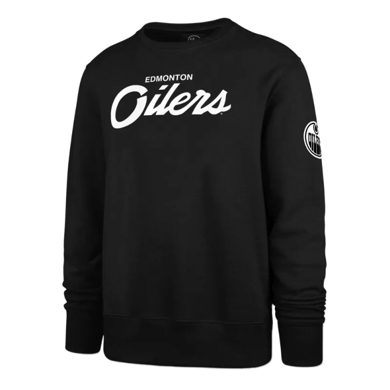 Edmonton Oilers 47 Brand Attitude Fleece Crew Black made by 47
