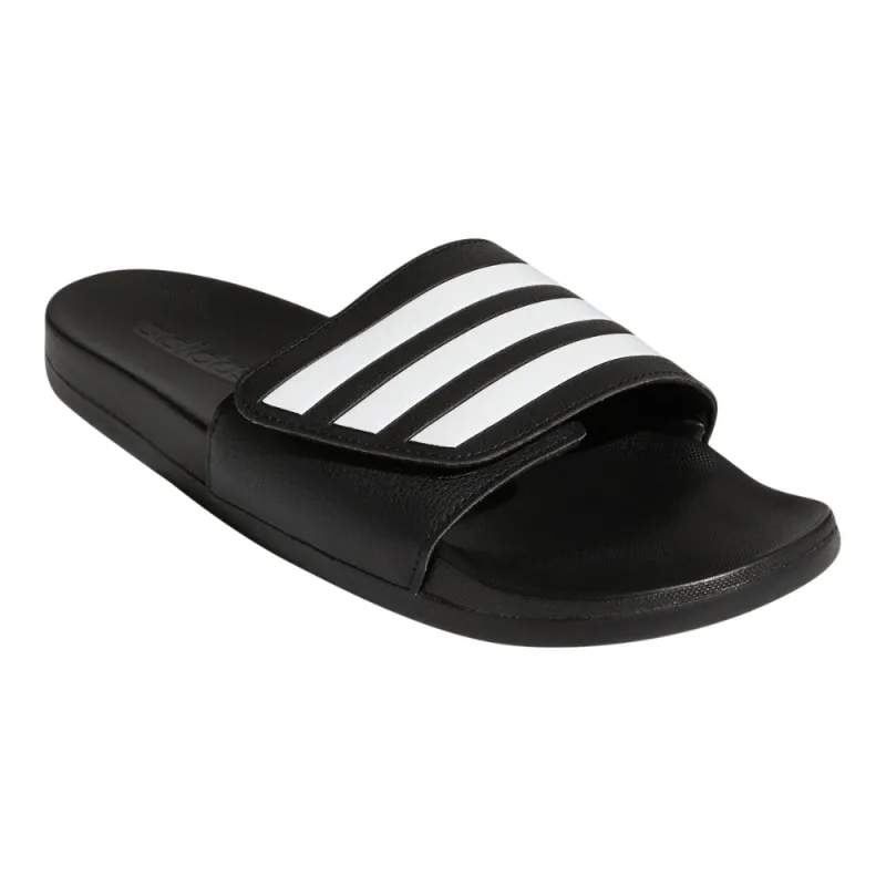 Adidas Adilette Comfort Men's Black/White Adjustable Slides made by Adidas
