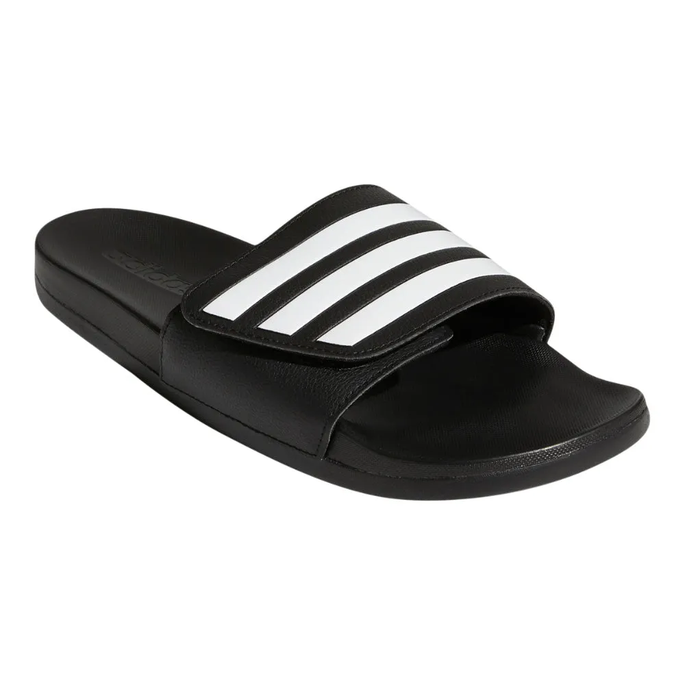 Adidas Adilette Comfort Men's Black/White Adjustable Slides sold by Pro Hockey Life