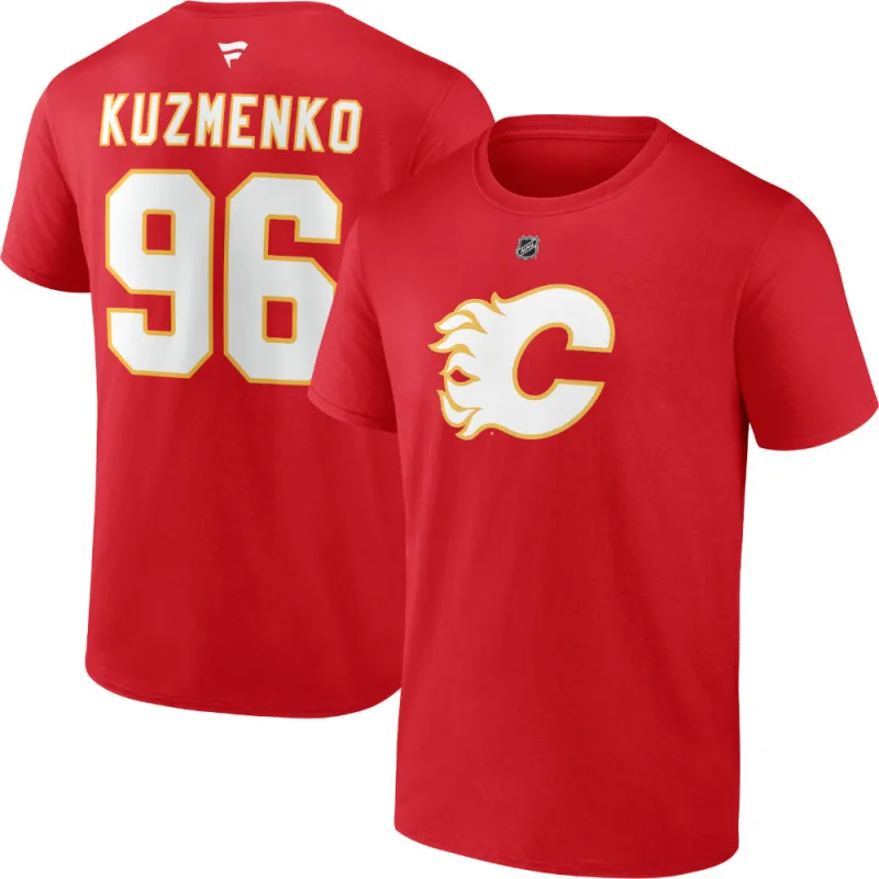 Calgary Flames Andrei Kuzmenko Player T-Shirt made by Fanatics
