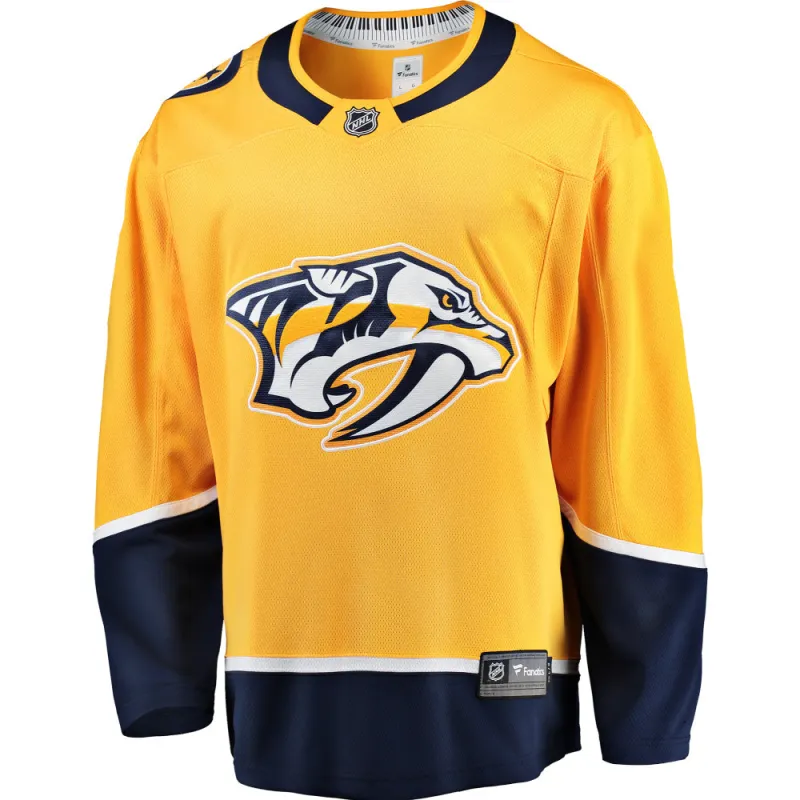 Nashville Predators Breakaway Home Jersey Yellow made by Fanatics