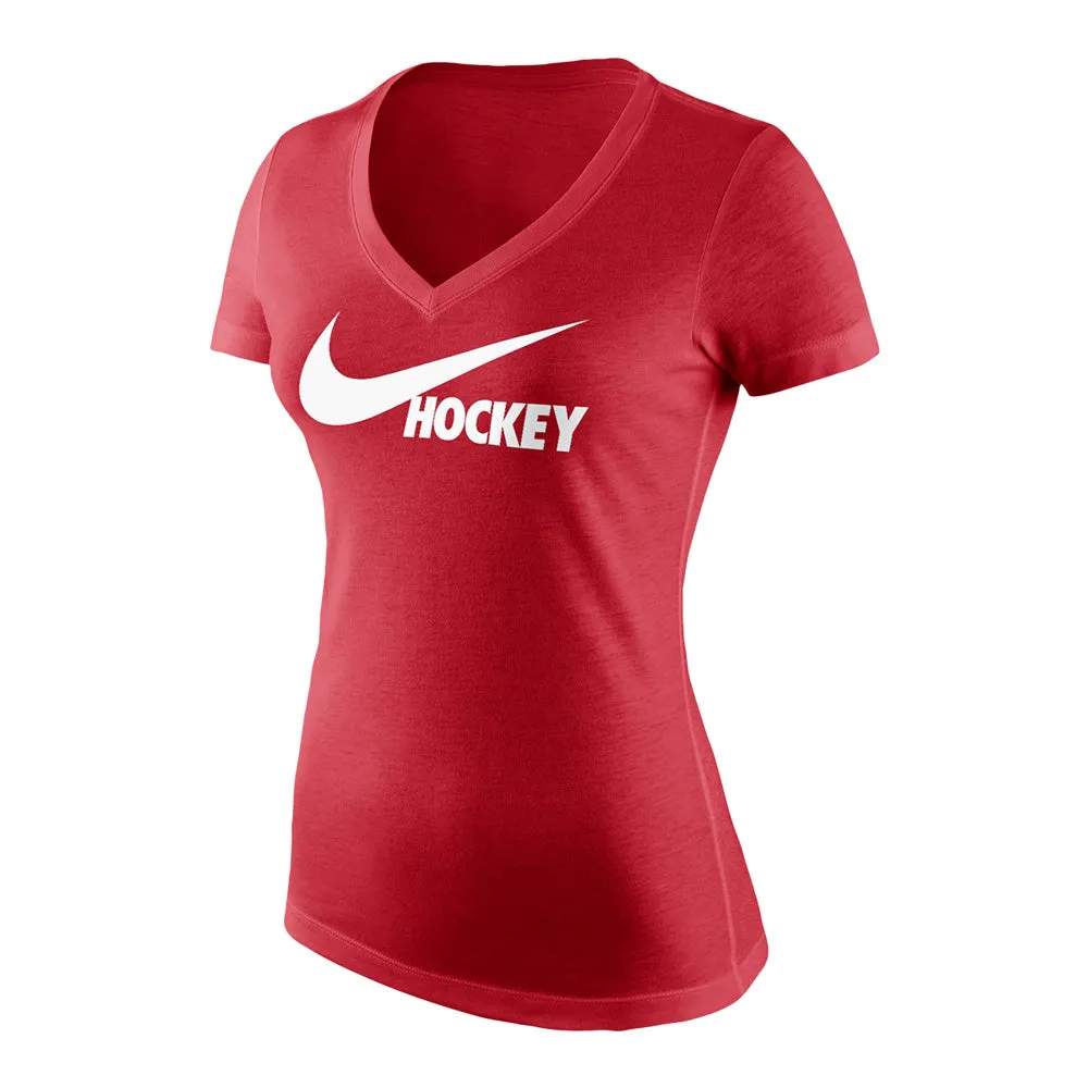 Women's Nike Triblend V-Neck T-Shirt sold by Pro Hockey Life