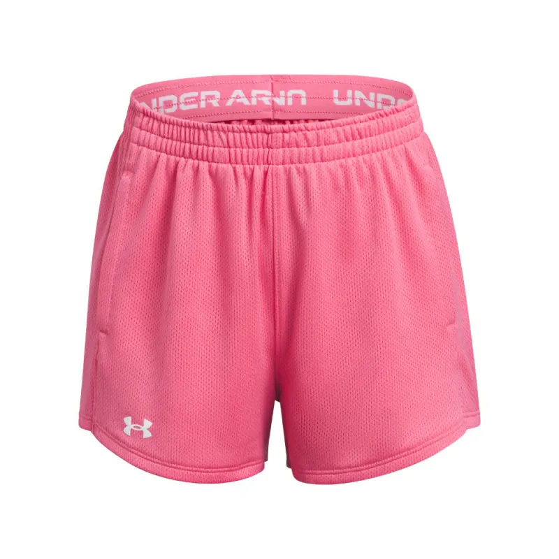 Under Armor Play Up Mesh Super Pink Shorts made by Under Armour