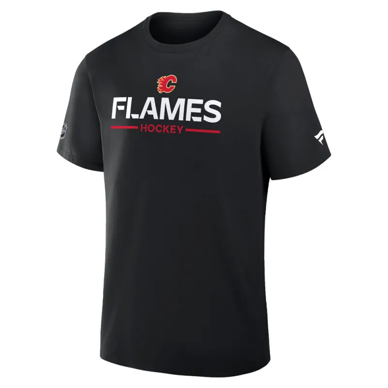 Calgary Flames Primary Cotton Short Sleeve T-Shirt Black made by Fanatics