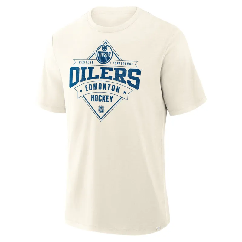 Edmonton Oilers Slub Short Sleeve T-Shirt Grey made by Fanatics