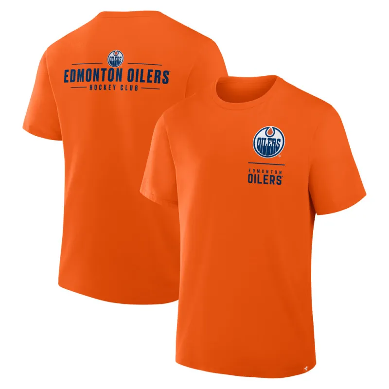 Edmonton Oilers Legacy Cotton Short Sleeve Orange T-Shirt made by Fanatics