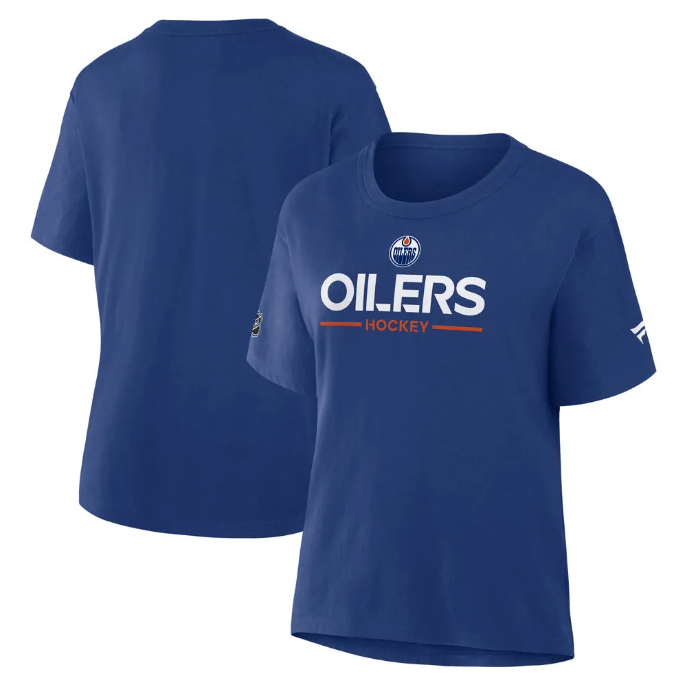 Women's Edmonton Oilers Primary Cotton Short Sleeve T-Shirt sold by Pro Hockey Life product image thumbnail 3
