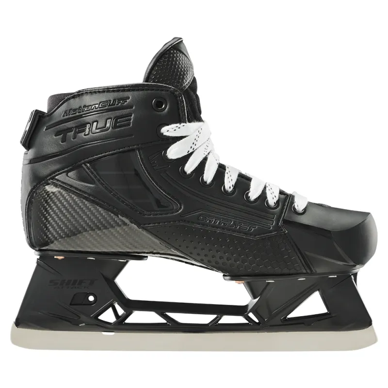 True Catalyst 7X4 Blackout Senior Goalie Skates made by Pro Hockey Life