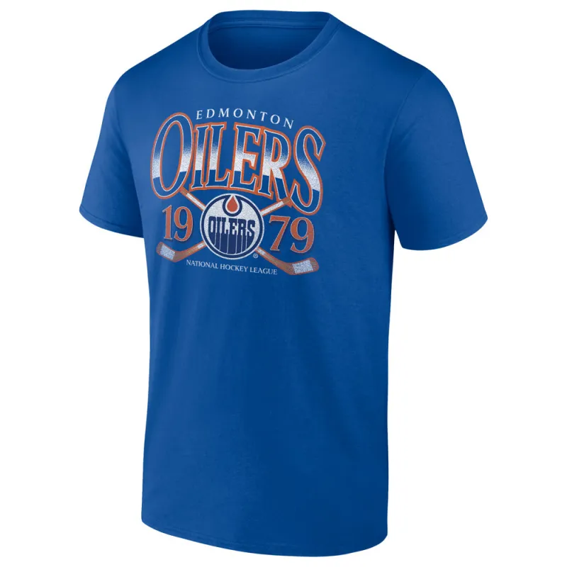 Fanatics Edmonton Oilers First Graphic Men's Blue T Shirt made by Fanatics