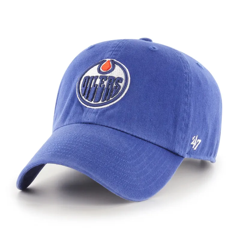 47 Brand Edmonton Oilers Clean Up Blue Hat made by 47
