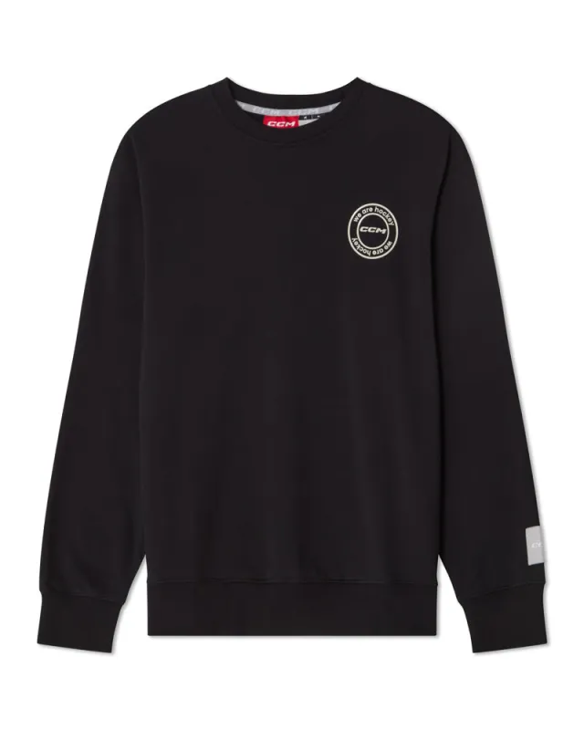 CCM We Are Hockey Adult Black Crewneck made by CCM