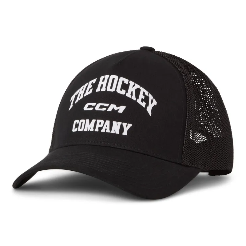 CCM Athleisure Adult Black Trucker Hat made by CCM