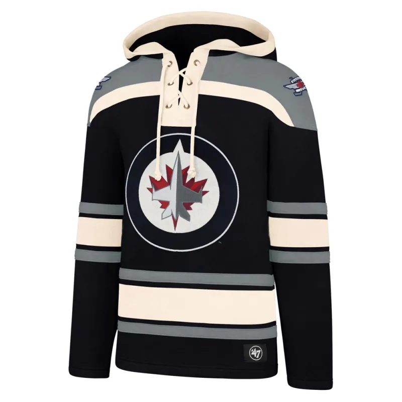 47 Brand Winnipeg Jets Lacer Navy Hoodie made by 47