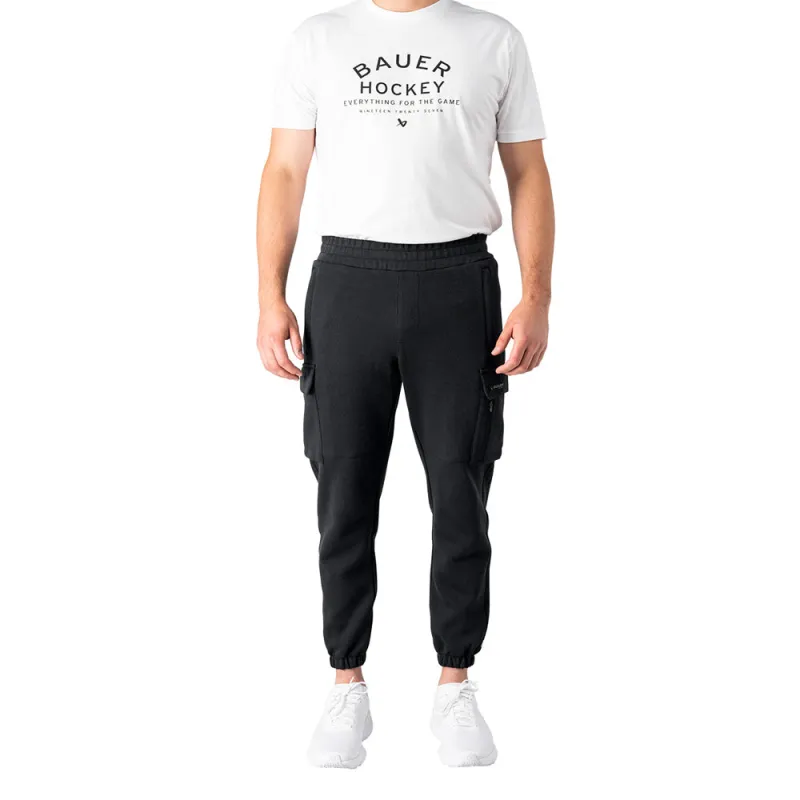 Bauer Men's Black Cargo Pants made by Bauer