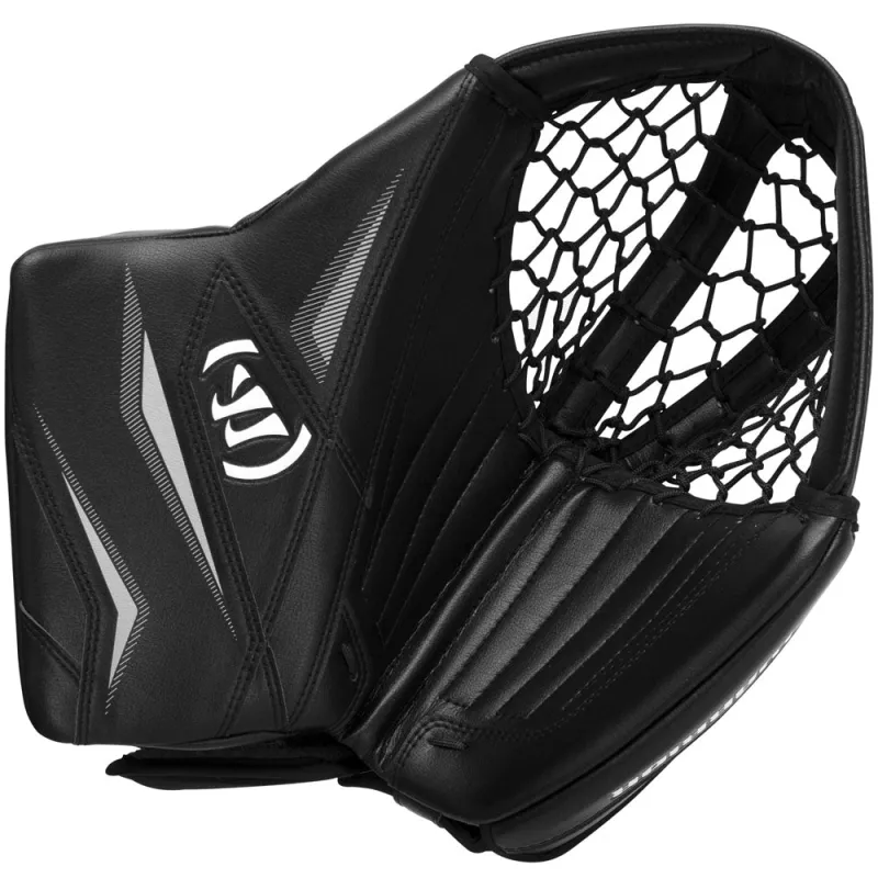 Warrior Alpha Surge S50 Senior 75 Degree Black Goalie Catcher made by Pro Hockey Life