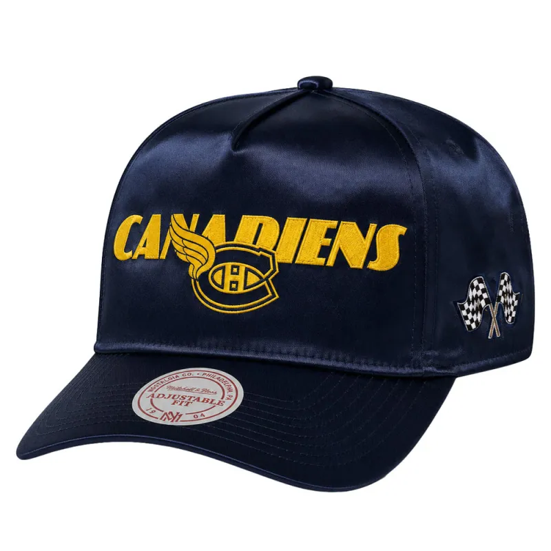 Mitchell & Ness Montreal Canadiens Ichigood Satin Navy Snapback Hat made by Mitchell & Ness
