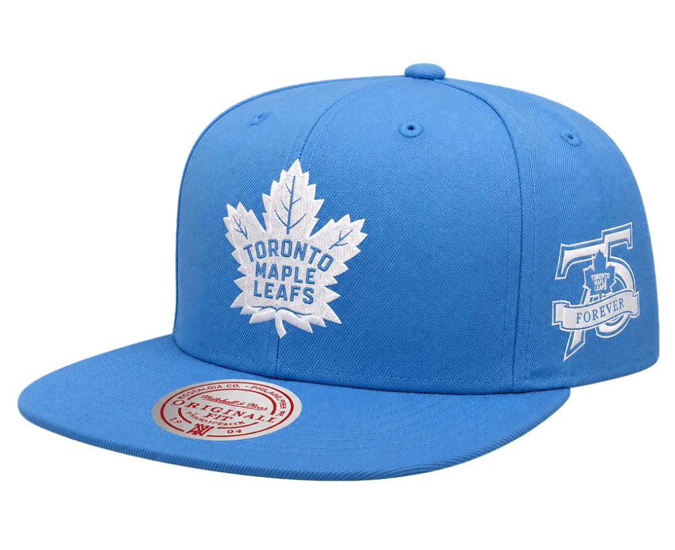 Mitchell & Ness Toronto Maple Leafs Blue Gleam Snapback Hat made by Mitchell & Ness