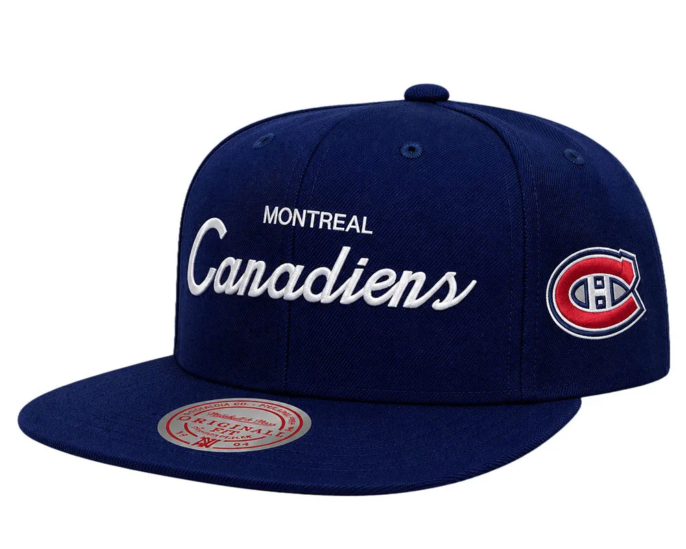 Mitchell & Ness Montreal Canadiens Head Coach OG Navy Snapback Hat made by Mitchell & Ness