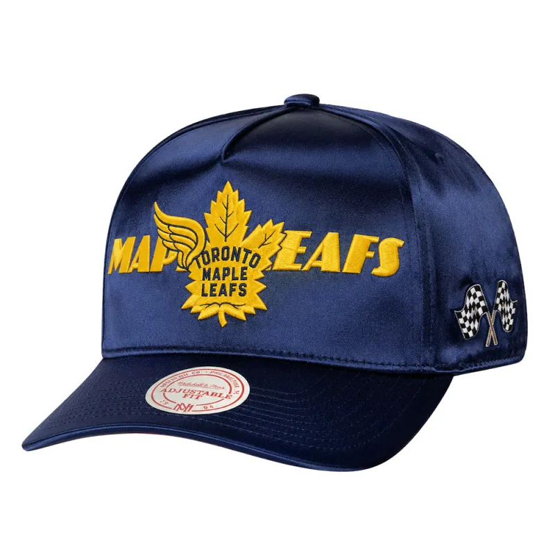 Mitchell & Ness Toronto Maple Leafs Ichigood Satin Navy Snapback Hat made by Mitchell & Ness