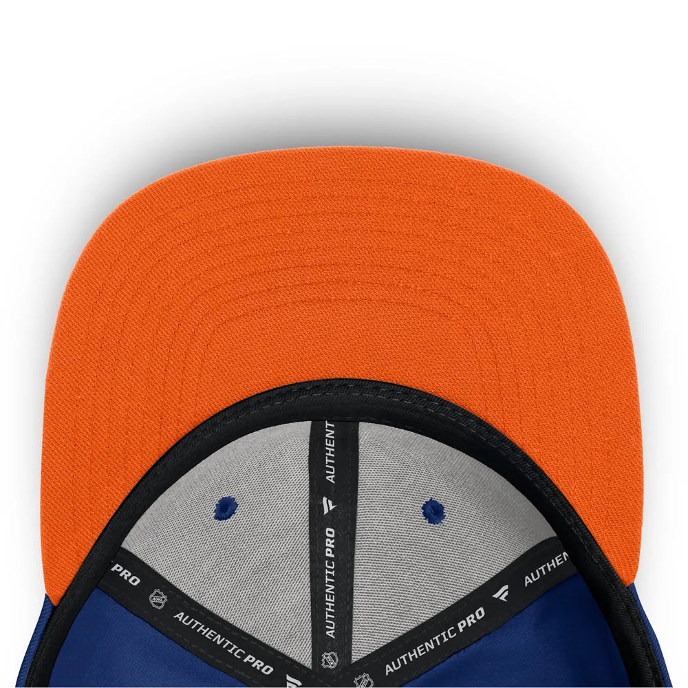 Fanatics Edmonton Oilers Authentic Pro Rink 3 Blue Snapback Hat sold by Pro Hockey Life product image thumbnail 5
