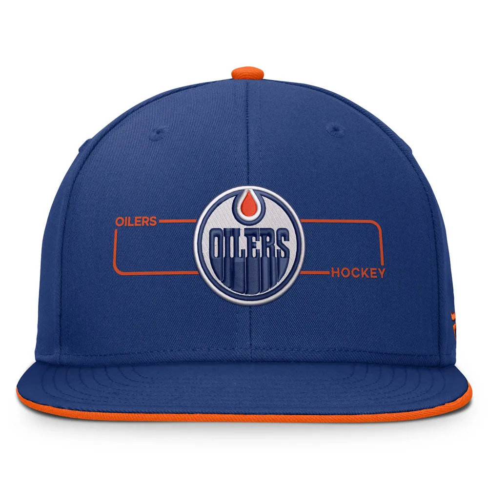 Fanatics Edmonton Oilers Authentic Pro Rink 3 Blue Snapback Hat sold by Pro Hockey Life product image thumbnail 2